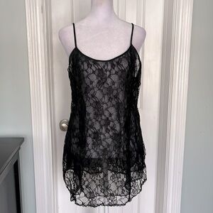 Victoria’s Secret Vintage Gold Label Baby Doll Lace Negligee with Chiffon Lining